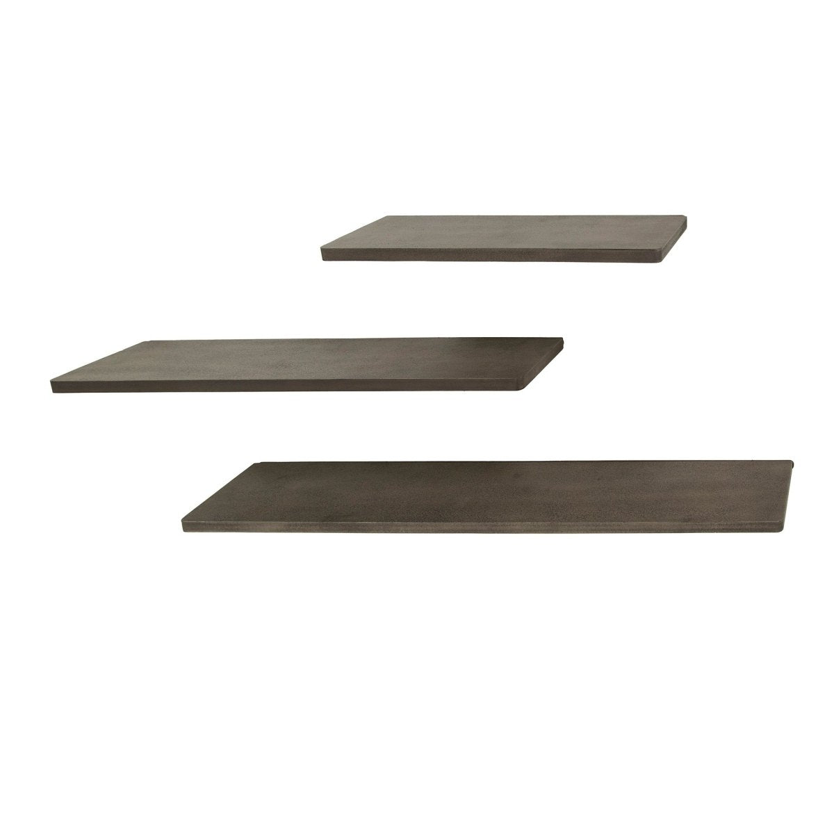 3er Set Wandregale aus Metall Antik Bronze – Handgefertigte Hängeregale mit Unsichtbaren Halterungen für Bücher und Dekoration 3