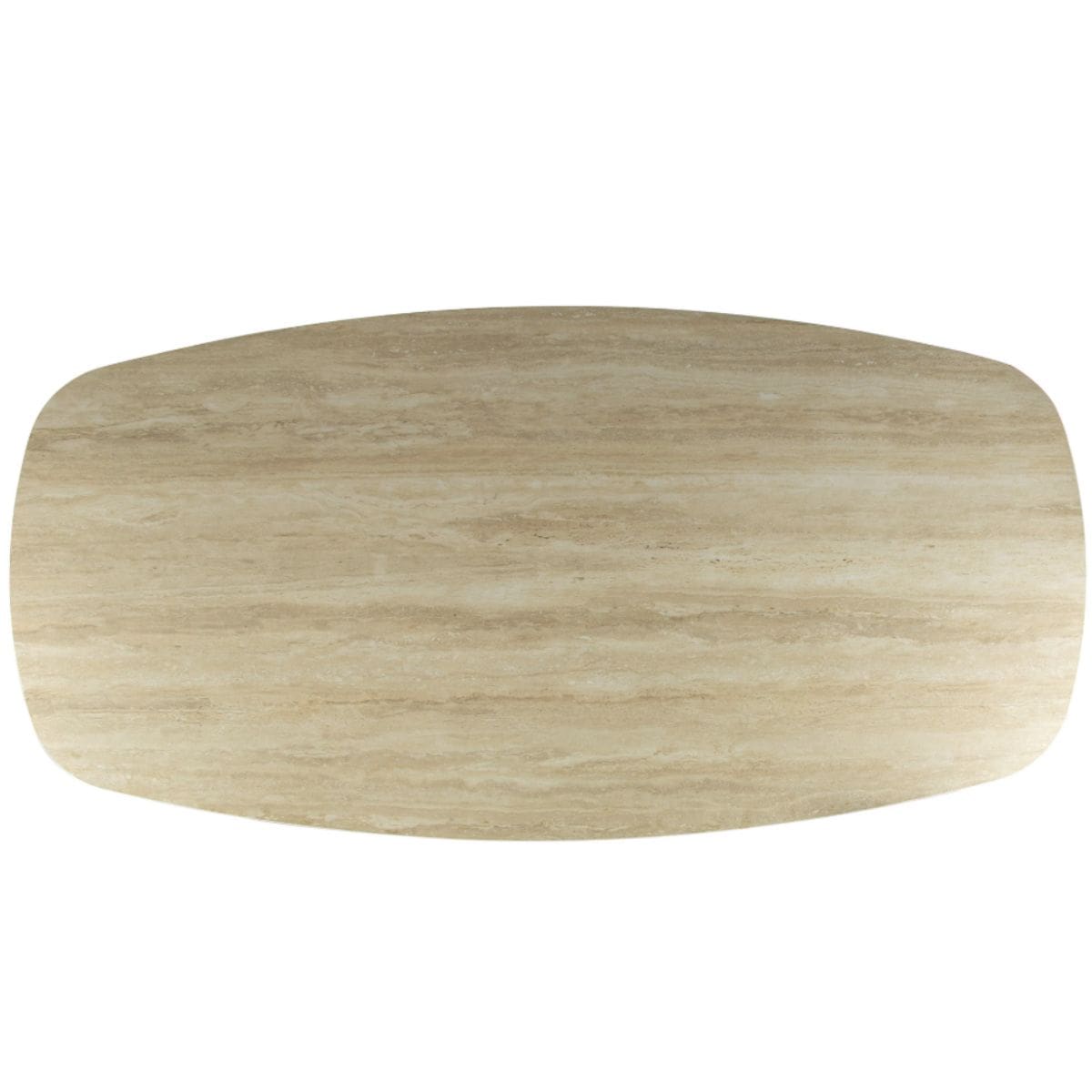 Travertin-Esstisch Romano Oval 215 cm – Keramikplatte & Spidergestell
