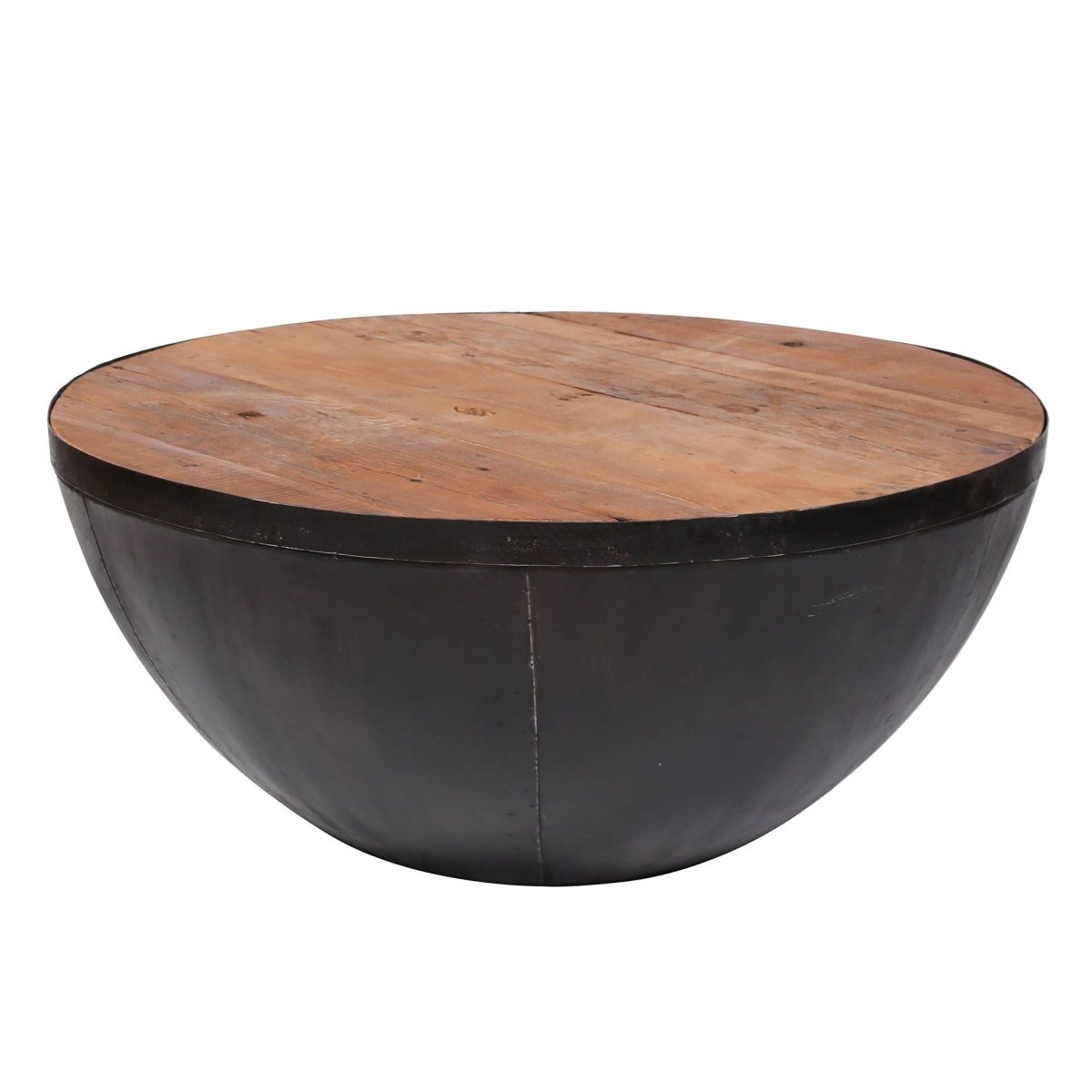 Couchtisch 120 x 60 cm aus Hartholz und Metall – Robuster Wohnzimmertisch für Snacks und Getränke 2