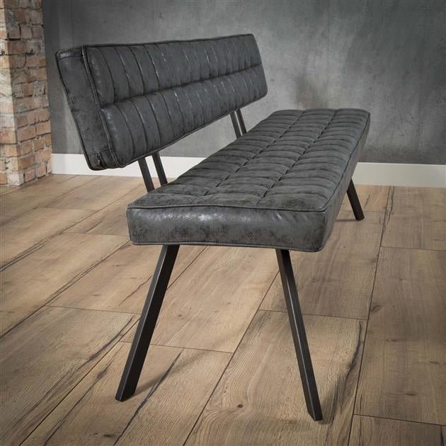 Esszimmersofa Madrid aus PU-Kunstleder – Industrie-Design, pflegeleicht, 3-Sitzer für gemütliche Esszimmergestaltung 1