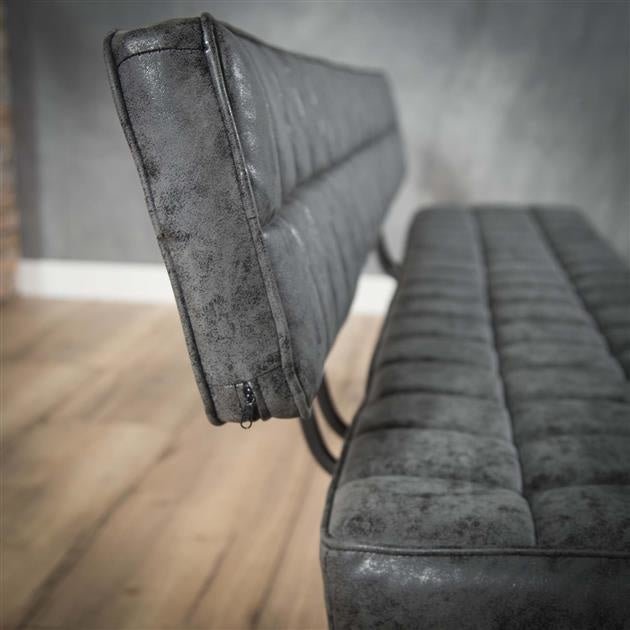 Esszimmersofa Madrid aus PU-Kunstleder – Industrie-Design, pflegeleicht, 3-Sitzer für gemütliche Esszimmergestaltung 2