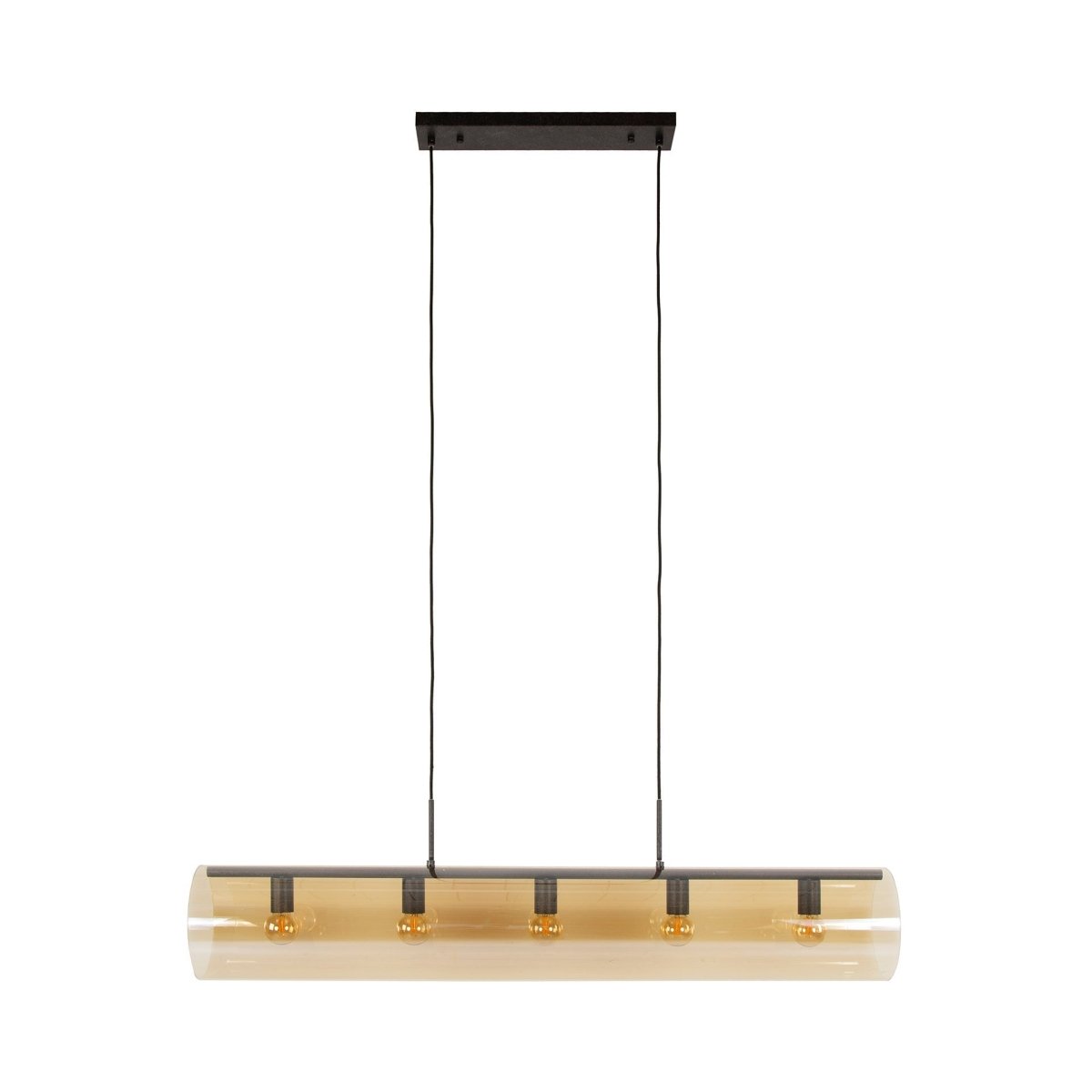 Hängelampe Schwarz mit Glas, Verstellbar bis 150 cm, Ø 20 cm, E27 Fassung – Moderne Pendelleuchte für Stilvolle Innenräume 4
