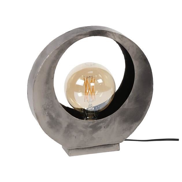 Industrielle Tischlampe MIA aus Metall mit Rundschirm – Offene Lichtquelle für Wohnzimmer, Schlafzimmer und Küche, ideale LED-Tischleuchte 2