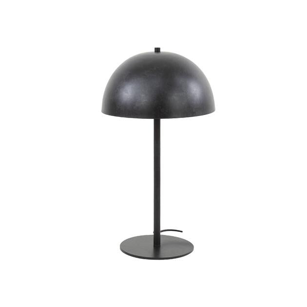Industrietischlampe Vera aus Schwarz Metall mit Vintage-Design – Runde Tischleuchte für Wohnzimmer, Schlafzimmer und Flur 2