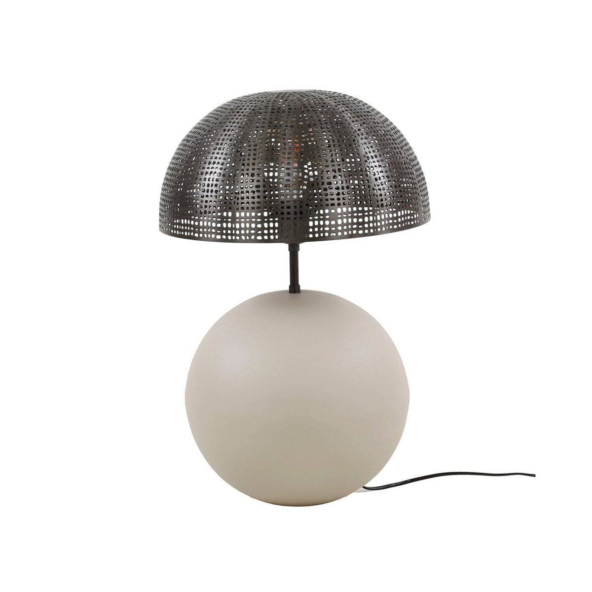 Moderne Tischlampe Avelie Ø31 cm – Organische Kugelleuchte für stilvolle Innenräume, natürliche Oberflächen 3