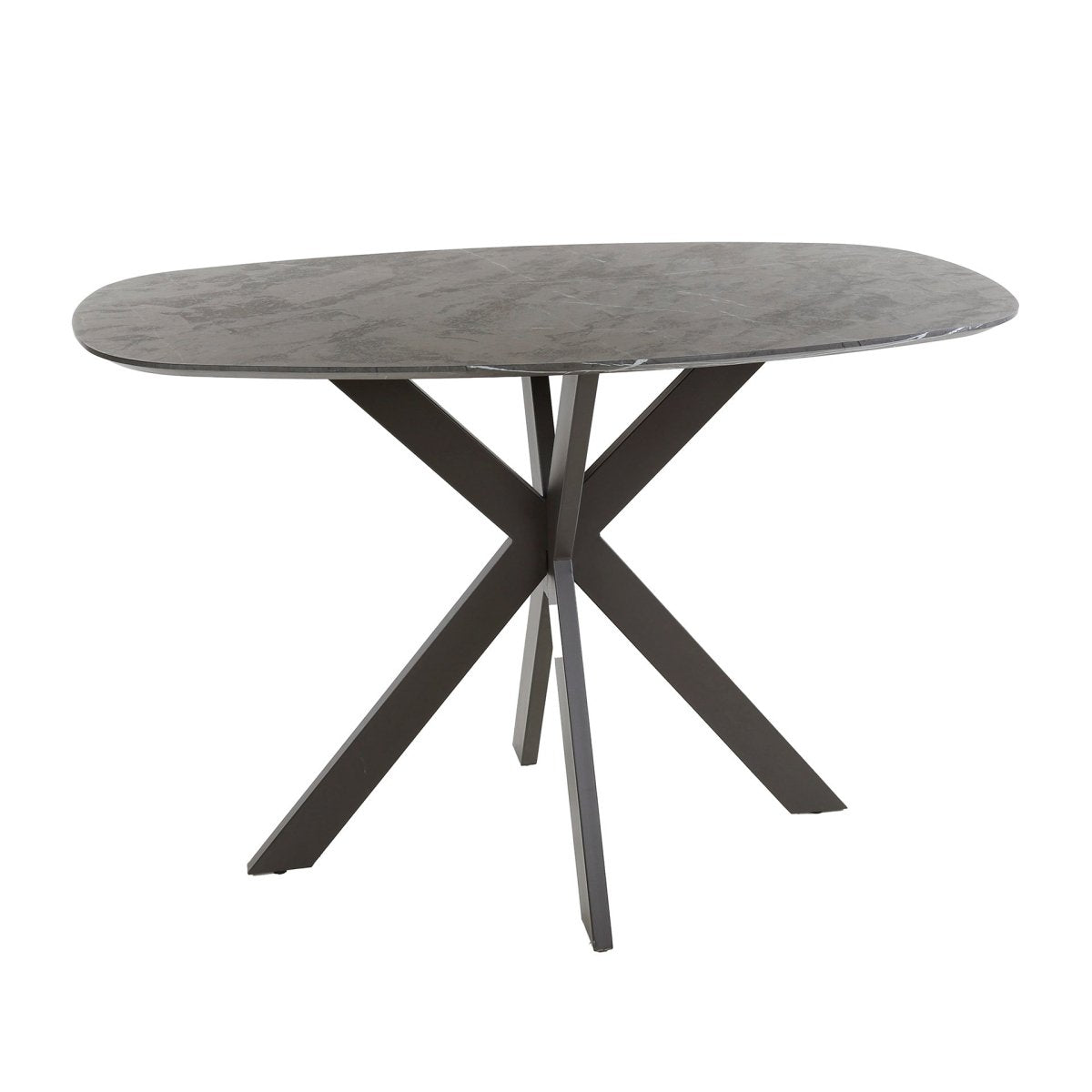 Ovaler Bartisch 140 x 80 cm in Keramikoptik – Ideal für Barhocker 65 cm mit Spinnenbeinen 7