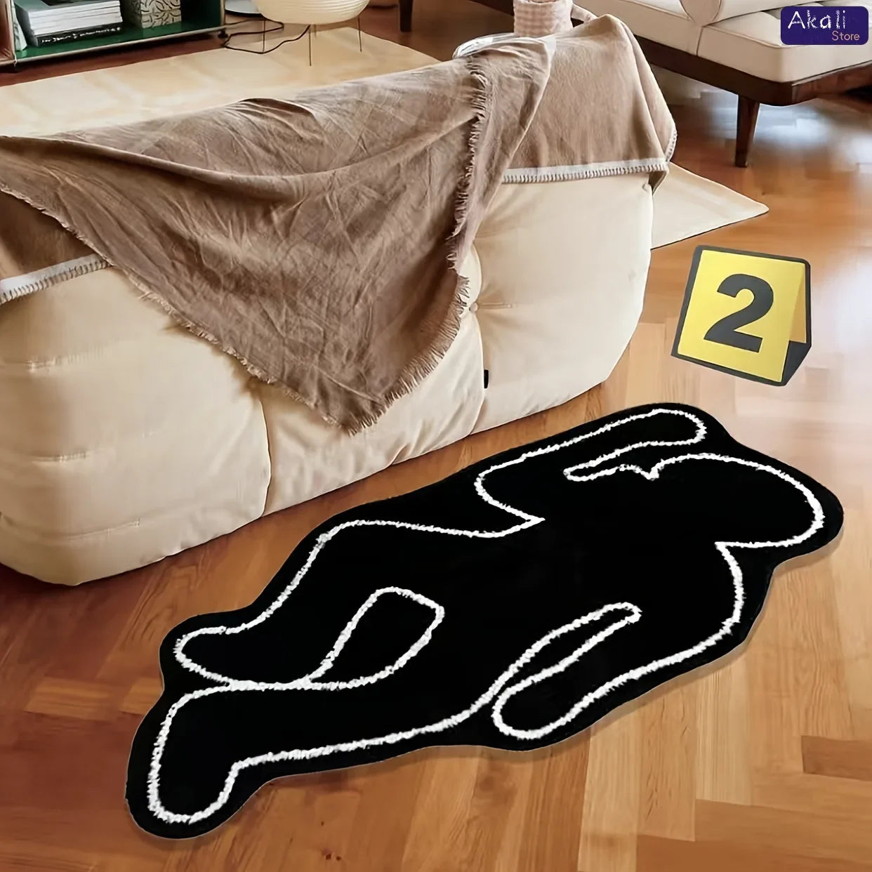 CRIME SCENE – Teppich im Tatort-Design, rutschfest & weich
