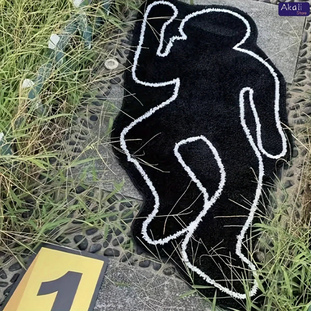 CRIME SCENE – Teppich im Tatort-Design, rutschfest & weich