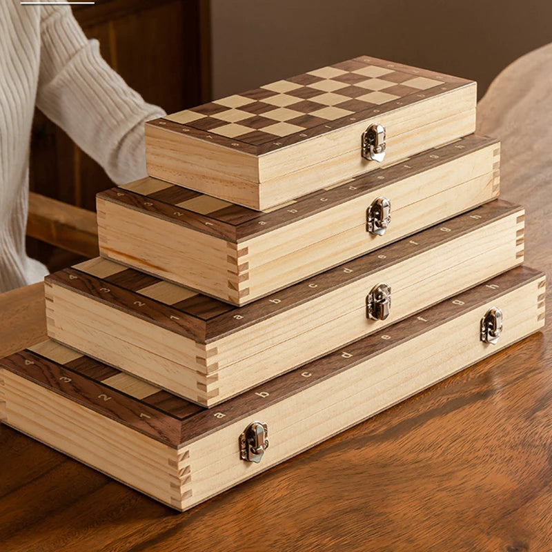 Edles Schachspiel aus Holz – Magnetisch & klappbar