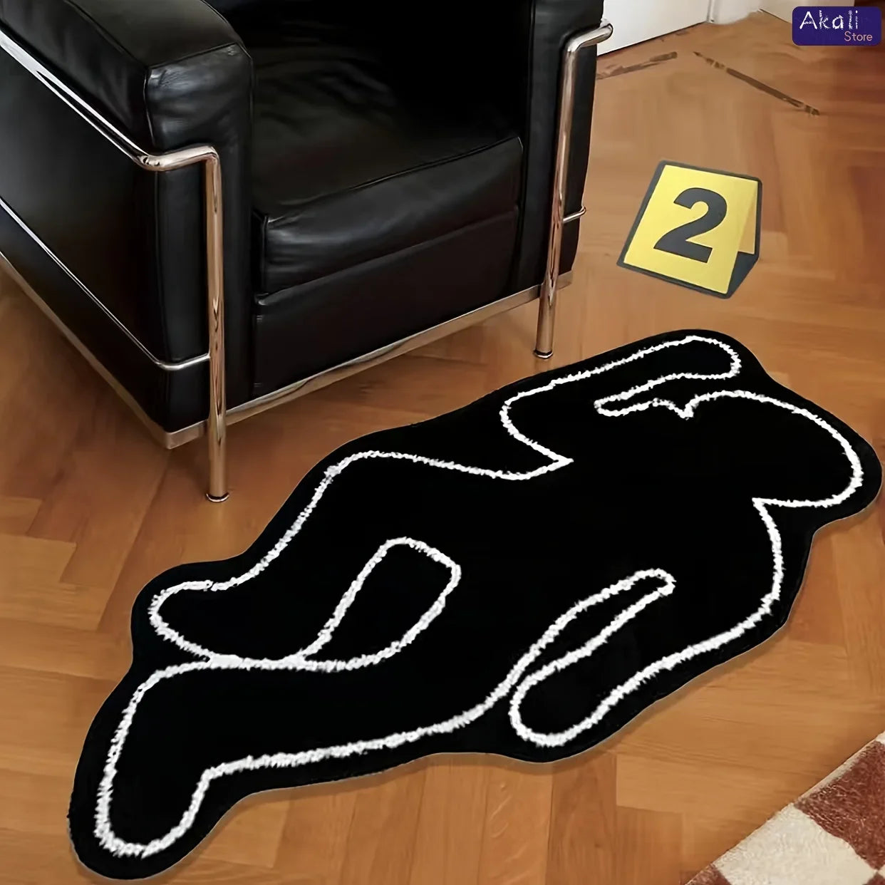 CRIME SCENE – Teppich im Tatort-Design, rutschfest & weich