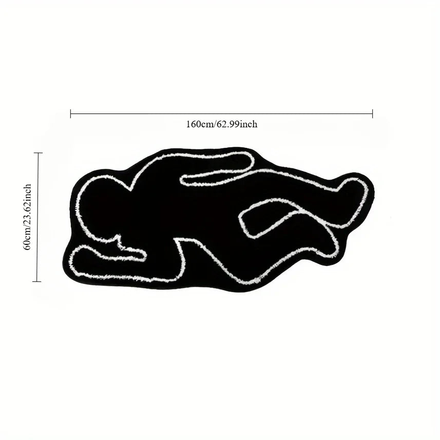 CRIME SCENE – Teppich im Tatort-Design, rutschfest & weich