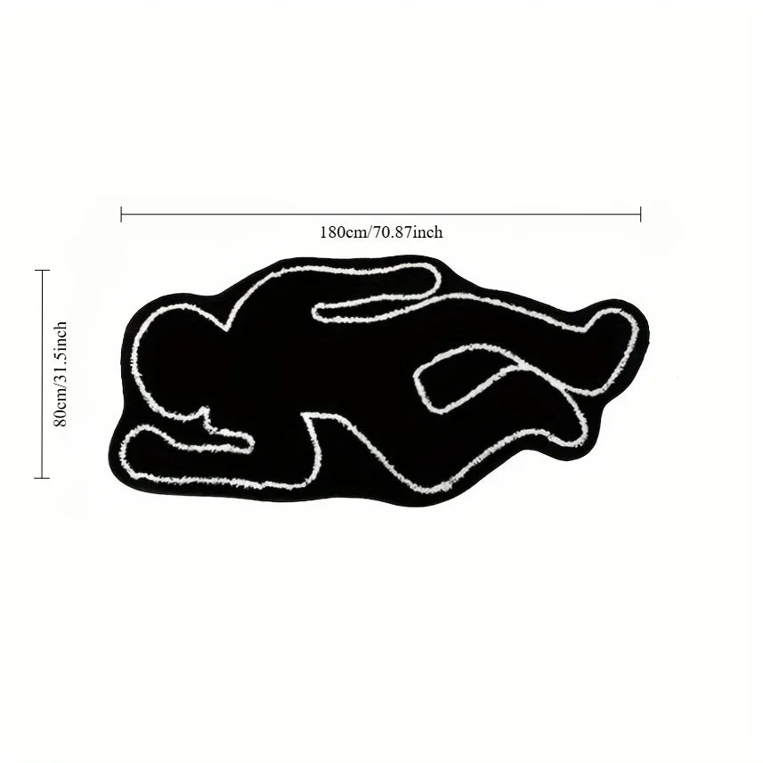 CRIME SCENE – Teppich im Tatort-Design, rutschfest & weich