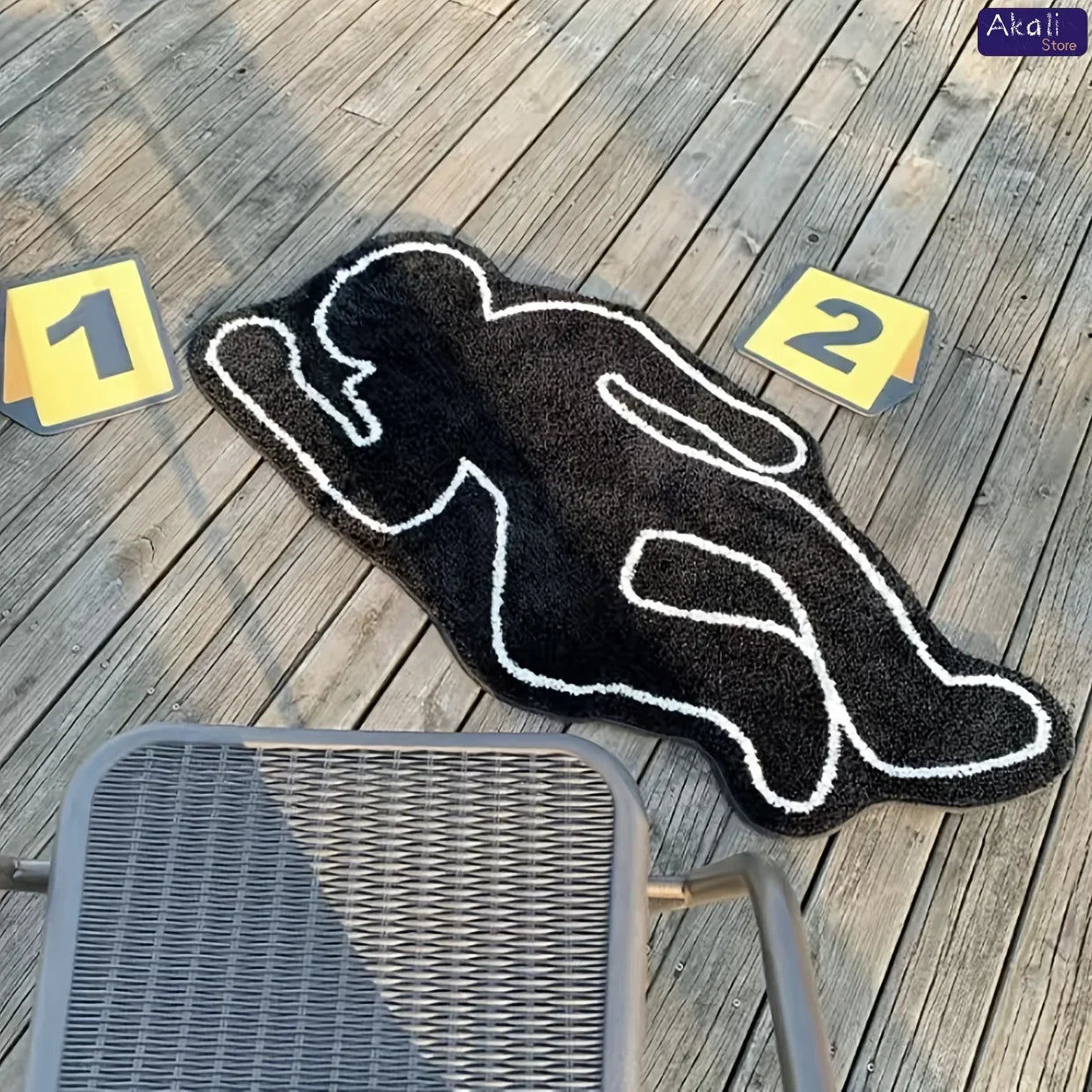 CRIME SCENE – Teppich im Tatort-Design, rutschfest & weich