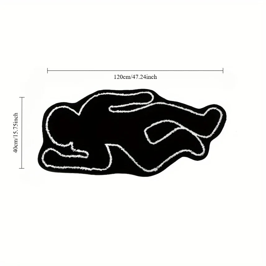 CRIME SCENE – Teppich im Tatort-Design, rutschfest & weich