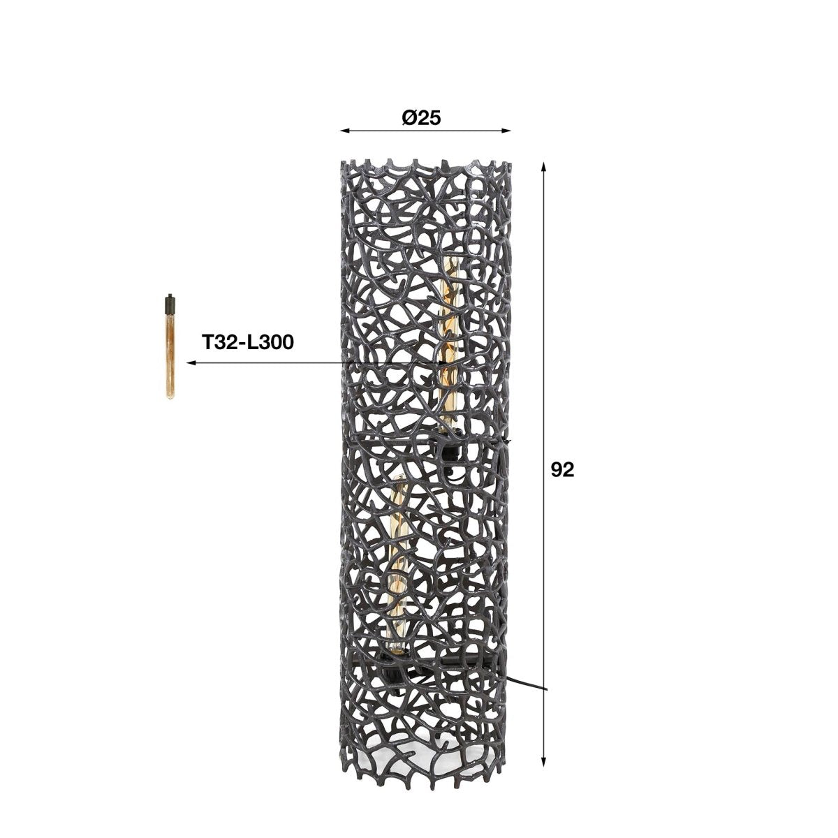 Stehleuchte 122 cm aus Metall Ø25 cm – Moderne Bodenlampe für Wohnzimmer und Schlafzimmer, mit Gewebtem Muster 5