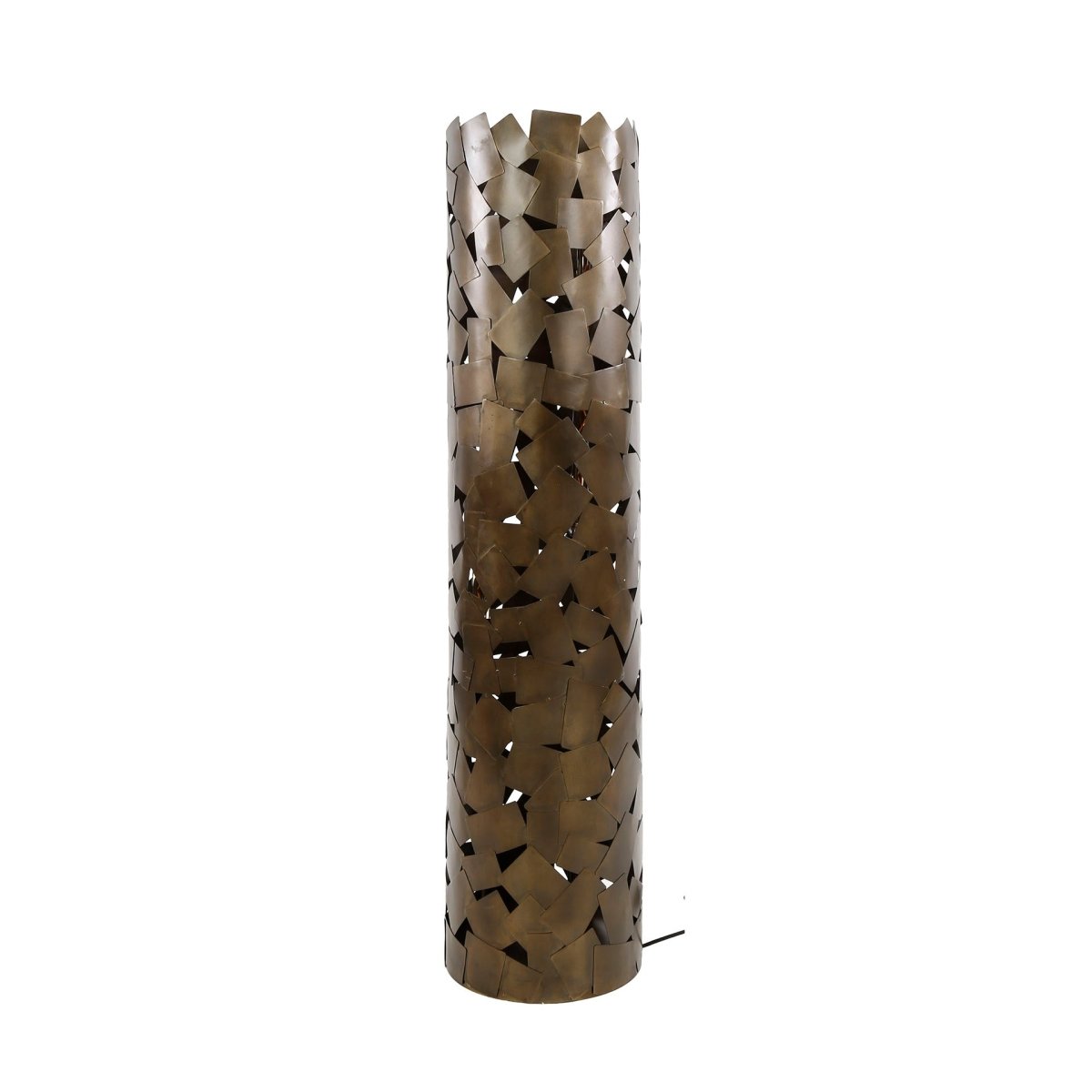 Stehleuchte 135 cm Zylinder aus Bronze mit Patchwork-Muster – Moderne Lampe für Wohnzimmer und Schlafzimmer 4
