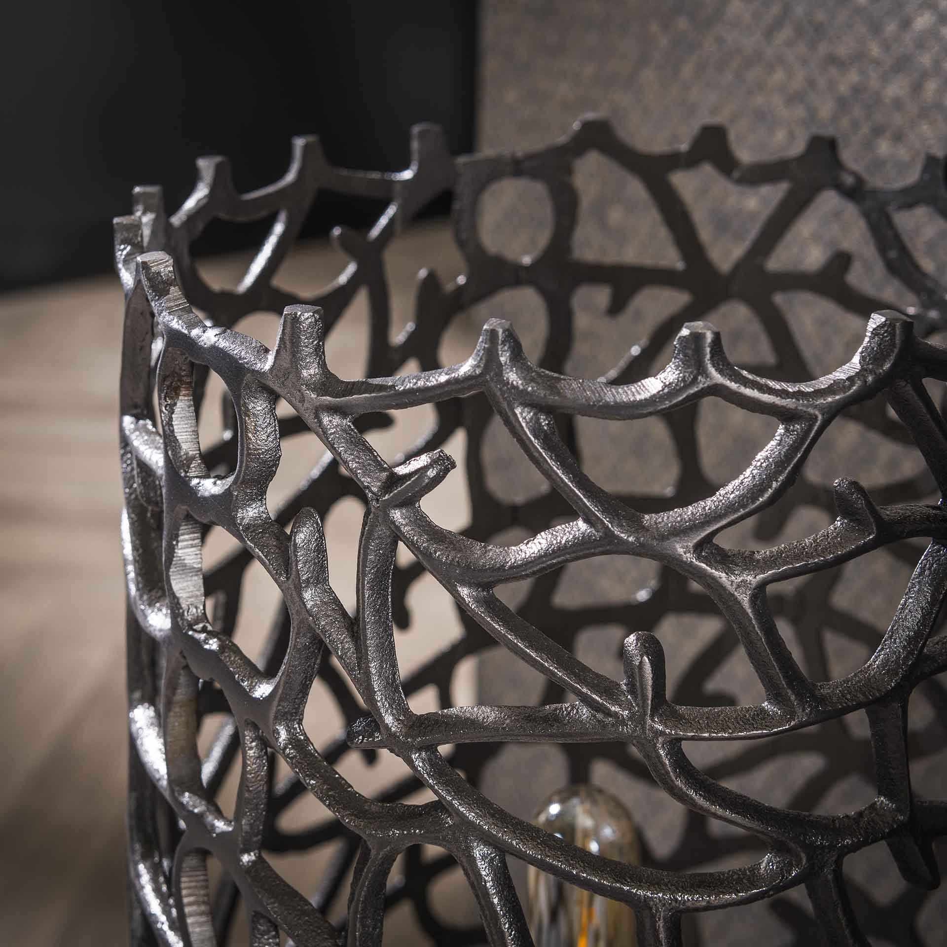 Stehleuchte Schwarz 61 cm mit Metallzylinder Ø25 cm – Modernes Design für stimmungsvolles Licht 2