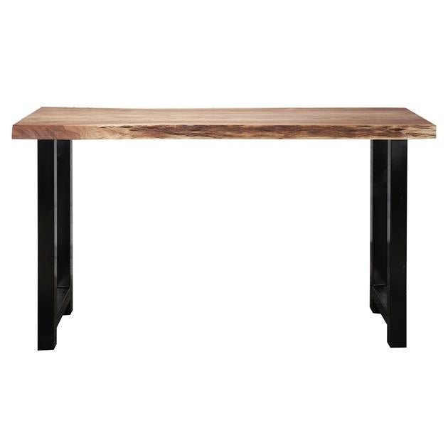 Stehtisch 150 cm aus Akazienholz mit Metallgestell – Robuster Hochtisch für Barhocker, Höhe 92 cm 4