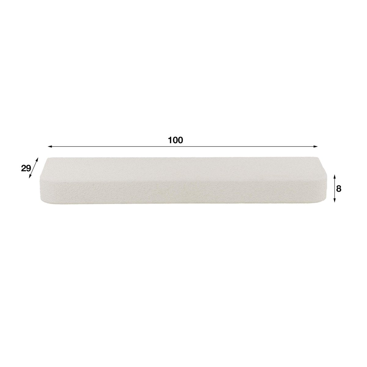 Wandregal 100 cm Steinoptik aus Marmorverbundstoff – Modernes Wandregal für Wohnzimmer, Schlafzimmer und Büro, stabil und vielseitig einsetzbar 2