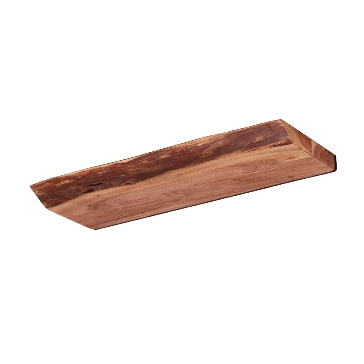 Wandregal 60 cm aus Massivholz – Rustikales Regal mit Baumstammform für Bücher und Dekoration 2