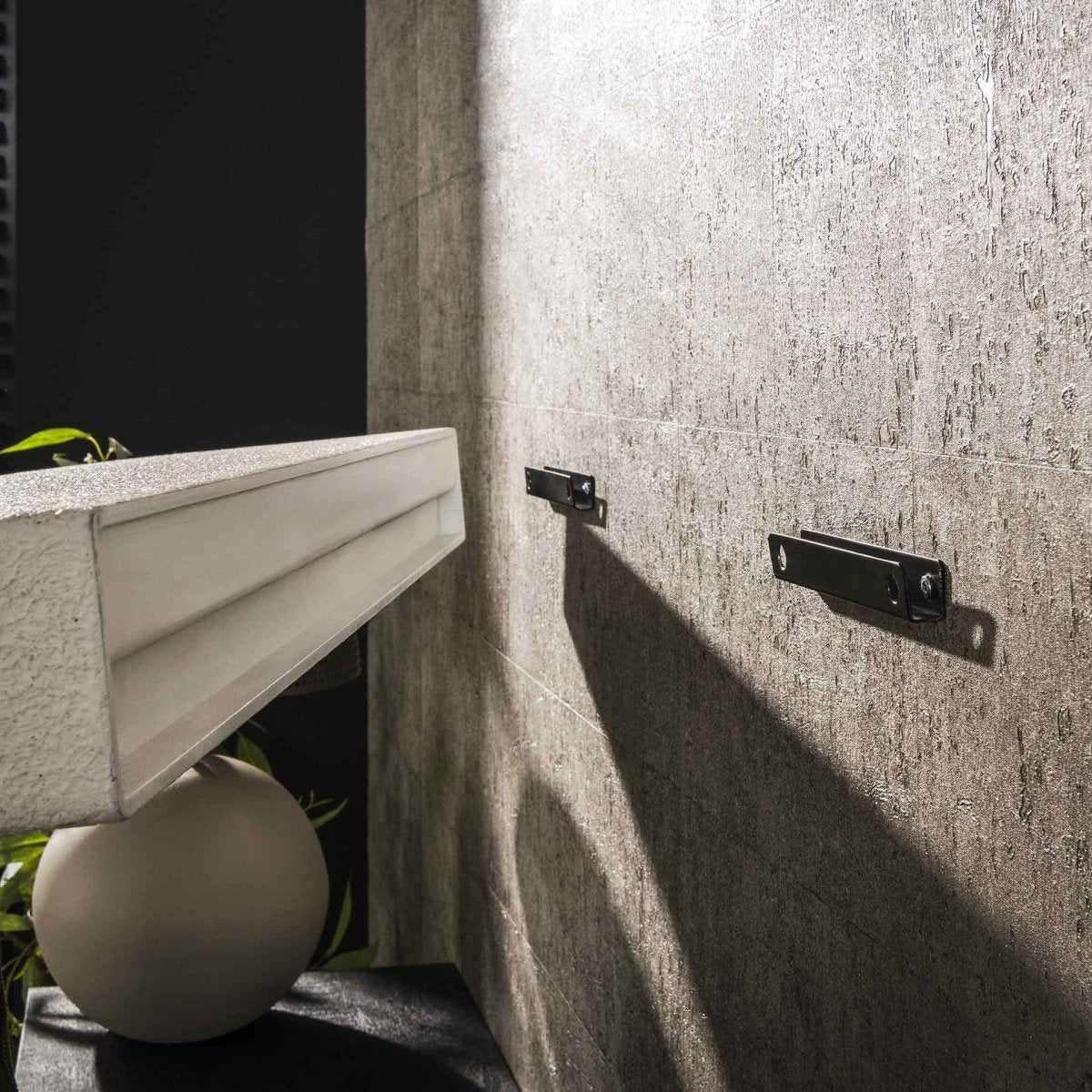 Wandregal Weiß 200 cm aus Steinverbundstoff – Modernes Wandregal für Wohnzimmer, Schlafzimmer und Büro 3