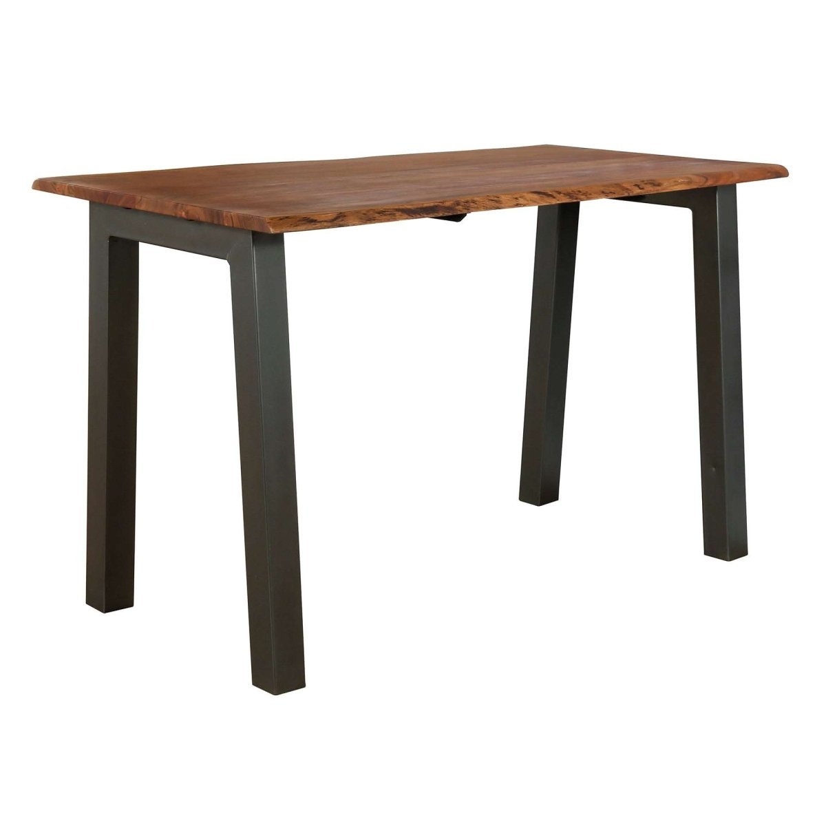 Bartisch 147 x 80 cm aus Akazienholz mit pulverbeschichtetem Stahlgestell – Massiv und Modern für Gesellige Runden 3