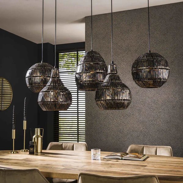 Hängelampe Höhenverstellbar 150 cm aus Metall, Ø28 cm – Pendelleuchte für LED-Leuchtmittel, Modernes Design 1