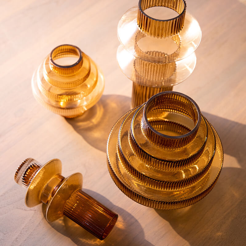 Amberglas Vase Lina