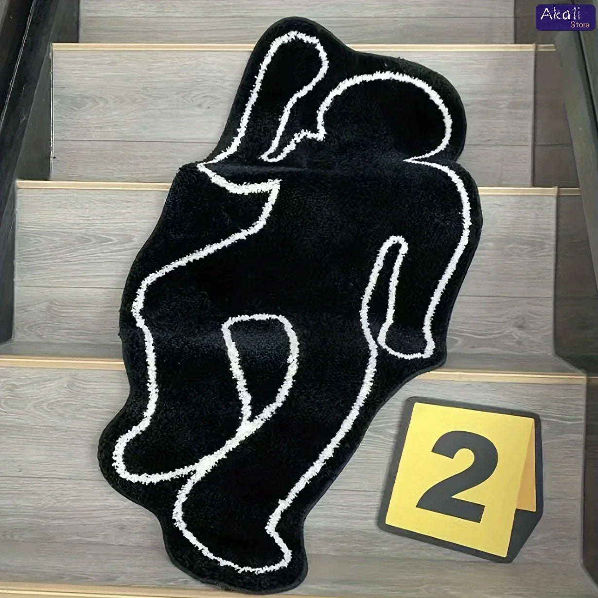CRIME SCENE – Teppich im Tatort-Design, rutschfest & weich