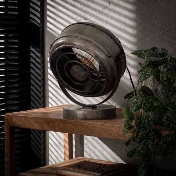 Tischlampe 33 cm hoch mit E27 Fassung – Metall und Kunststoff, Durchmesser 25 cm, für Tisch und Nachttisch, IP20 1