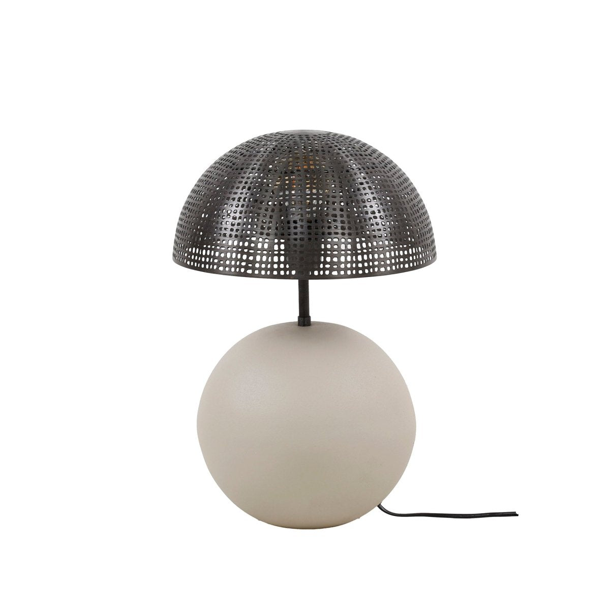 Tischleuchte Avelie Ø26 cm – Moderne Kugelleuchte aus natürlichen Materialien für stilvolle Innenräume, ideal als Nachttischlampe 3