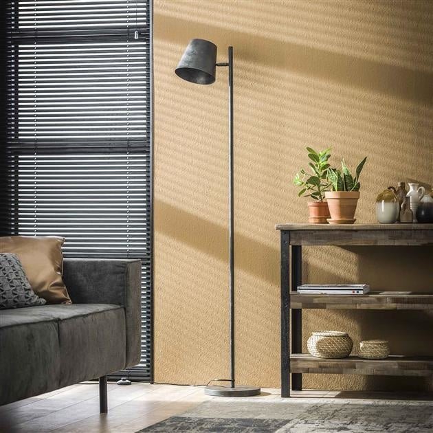 Verstellbare Stehlampe Sienna 150 cm aus Metall in Anthrazit – Industrielle Stehleuchte mit stabiler Basis 1