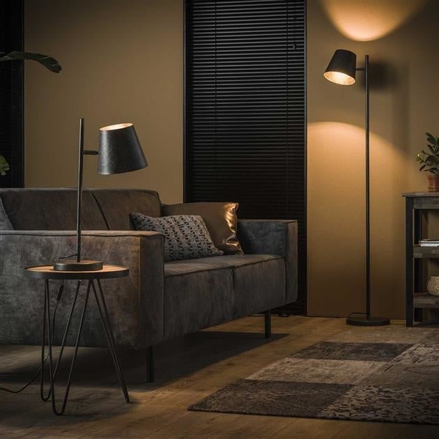 Verstellbare Stehlampe Sienna 150 cm aus Metall in Anthrazit – Industrielle Stehleuchte mit stabiler Basis 2